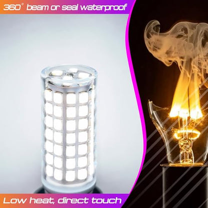 E12 Candelabra LED Light Bulbs 60w Equivalent Daylight White 6000K, AC120V 6W E12 Small Base Chandelier Bulbs 600LM, C7 T6 E12 LED Bulb for Ceiling Fan Pendant Candle Lamp, Non-Dimmable, 2 Pack - color: 6000k Daylight White, size: E12
