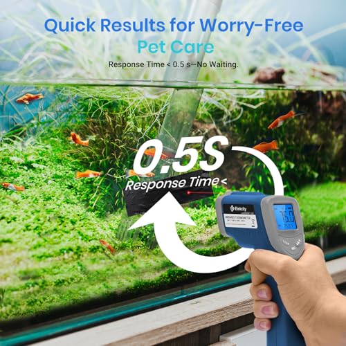 Etekcity Infrared Thermometer Laser Temperature Gun 1080, -58°F~ 1130°F for Meat Food Candy Pizza Oven, Heat Gun for Cooking, Kitchen, Fridge, Reptile, BBQ, HAVC, Adjustable Emissivity & Max Measure - color: Arctic Blue, style: Advanced