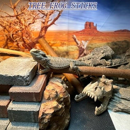 Reptiles Use Cork Branches Climb Branches,Natural Climbing Pet Cork Stick Natural Tree Frog Cork Wood Stick Branch for Reptiles Climbing Branches Frogs, Snakes, Lizards, Bearded Dragons - size: 11.81"D x 1.65"W x 1.65"H