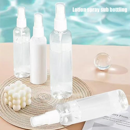 HAALII Small Spray Bottle, Spray Bottles, Clear Empty Fine Mist Plastic Mini Travel Bottle Set, Small Refillable Containers, 2 * 50ml, 2 * 100ml
