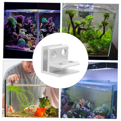 BESPORTBLE 1set Alloy Glass Clamp Holder for Thick Glass Quick Installation Flowerpot Buckle for Fish Tank Terrarium and Garden Planter Box and Elegant Design
