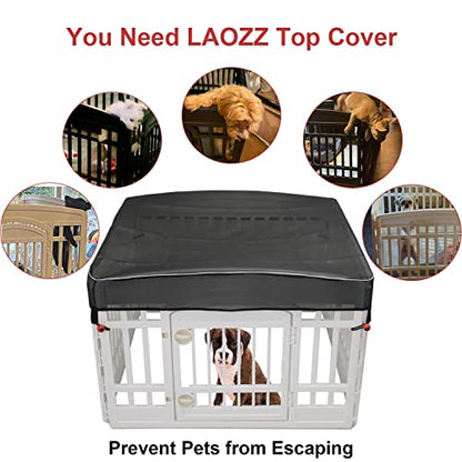 Dog Playpen Cover Mesh Top - Dog Pen Cover for Pets Fits 36 Inch 4 Panels Square Plastic Exercise Pet Pen,Provide Security for Indoor Dog Pen (Playpen Not Included) - color: 36 inch 4 panel mesh cover