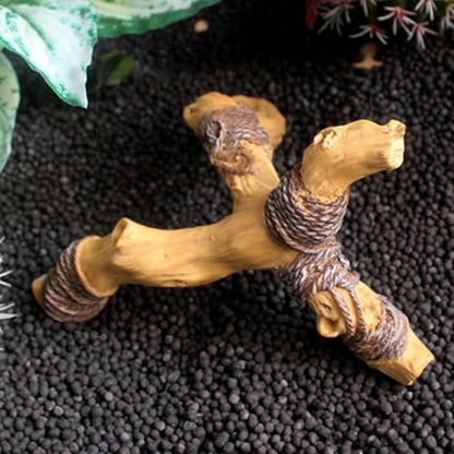 Reptile Branches - 12 Inch Terrarium Climbing Wood, Natural Lizard Tank Ornament, Textured Snake Habitat Decor | Secure Habitat Furnishing, Reptile Climbing Branch for Bearded Dragons Spiders Chameleo