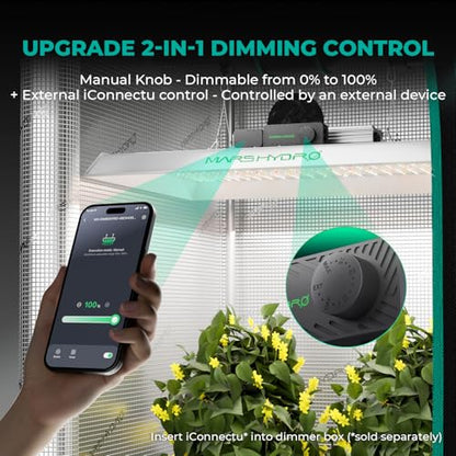 MARS HYDRO TSL2000 300W Led Grow Lights for Indoor Plants, Full Spectrum Dimmable Daisy Chain Growing Lamps for Seed Starting Vegetables Bloom in 4x2/5x3 Grow Tent Greenhouses - size: 39.8" × 9.2"