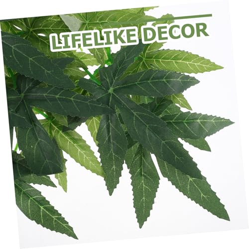 FOMIYES Realistic Fake Rattan Plants for Bearded Dragon Tank Reptile Habitat Decorations with Suction Cups