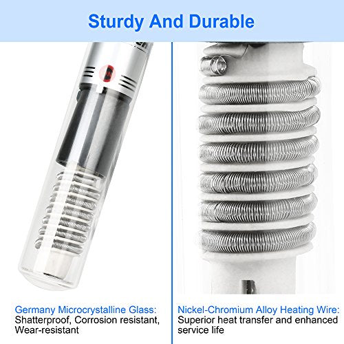 DaToo Aquarium Heater Fish Tank Heater Submersible 100 Watt, 1 Yr Warranty - size: 100Watt