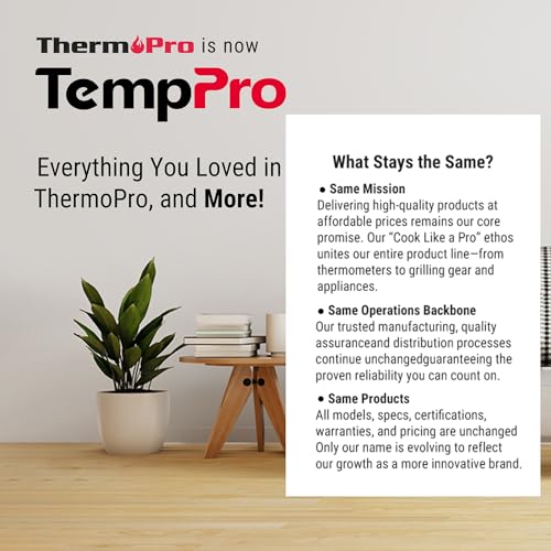 TempPro TP50 3 Pieces Digital Hygrometer Indoor Thermometer Room Thermometer and Humidity Gauge with Temperature Humidity Monitor (Previously ThermoPro) - color: White