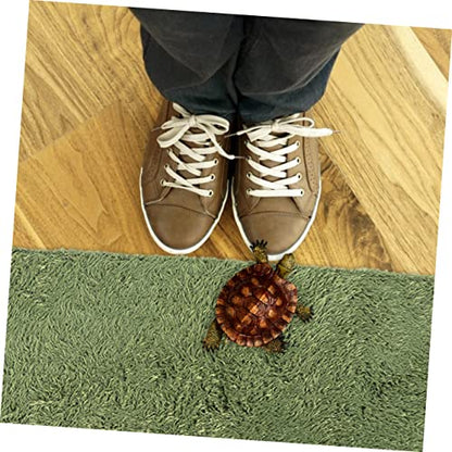 VOSAREA Household Reptile Carpet Comfortable Crawl Pets Cushion Washable Pet Mat for Lizard Gecko Turtle Tortoise Habitat Faux Grass Bedding