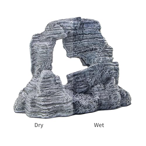 Vecolla Aquarium Rocks Aquascaping, Large Fish Tank Rock Decor, Hollow Design Aquarium Rock Decor, Reptile Climbing Decor, Aquarium Stone Landscaping Accessories