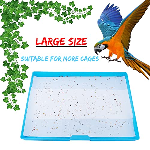 100 Pcs Large Size Bird Cage Liner Papers, Non-Woven Bird Cage Liners, Precut Absorbent Pet Cages Cushion (22.8 inch x 10.6 inch)