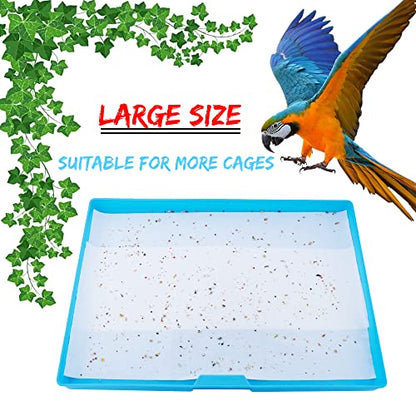 100 Pcs Large Size Bird Cage Liner Papers, Non-Woven Bird Cage Liners, Precut Absorbent Pet Cages Cushion (22.8 inch x 10.6 inch)