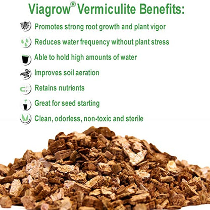 Viagrow® 16 qt. (0.5 cu. ft.) Coarse and Chunky Grade Vermiculite Soil Amendment (1-Pack) / A Product of The Harvest Company™ - size: 1 Pack