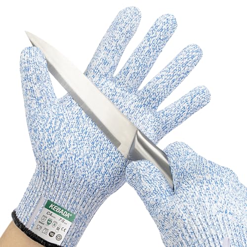 Kebada Cut Resistant Gloves, Food Grade Cut Proof Gloves for Kitchen, ANSI A4 Safety Protection, Ideal for Chef's Work, X-Large - color: Blue, size: 10/X-Large