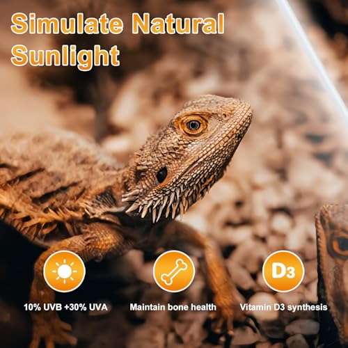 LUCKY HERP T8 18W UVB 10.0 Reptile Light, UVA UVB Reptile Light Bulb 2 Pack, Fluorescent Lamp for Reptiles Amphibians Lizards Chameleons - size: 24inch 10.0