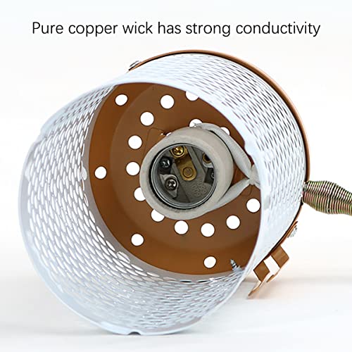 Hanging Birds Cage Heater, Infrared Ceramic Heating Lamp for Pet, Reptile Anti-Scald Heat Lamp, Pet Safety Heat Lamp Shade with Anti-Bite Iron Tube,75w,L - color: 75w, size: Large