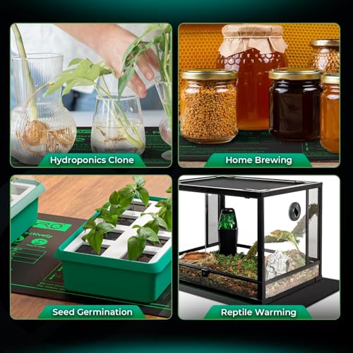 MARS HYDRO 48''x 20.75'' Seedling Heat Mat with Thermostat Heating Pad IP67 Waterproof, Easy to Clean, for Seedling, Germination, Clone, Reptile - size: 48'' x 20.75''with Built-in Thermostat