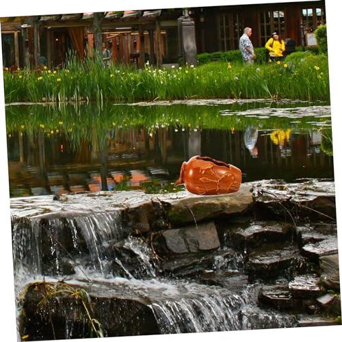 Fish Tank Waterfall Fountain Ceramic Hydroponic Vase Efficient Water Circulation for Garden and Outdoor Decor Tranquil Water Feature for Aquariums and Fish Tanks