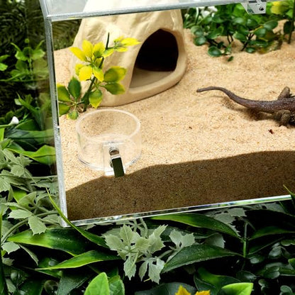 Acrylic Tarantula Enclosure Jumping Spider Enclosure with Front Opening Door 5.3 * 5.3 * 9 Inches Micro Habitat Terrarium for Small Tree Dwelling Reptiles, Spiders & Invertebrates - size: Small