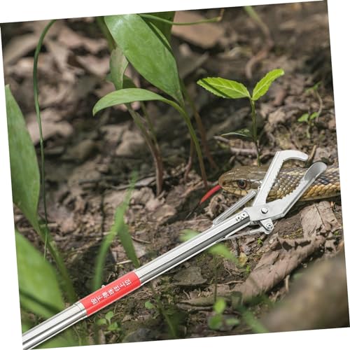 Stainless Steel Snake Tong Grabber with Wide Jaw Versatile Eel Tool for Fishing Garbage Collection Skid Handle for Easy Use Design