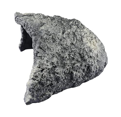 Reptile Rock Cave Habitat Hide – Premium Non-Toxic Decorative Resin for Aquariums & Terrariums. Ideal for Amphibians, Lizards, Snakes, Bearded Dragons, Geckos, Scorpions, Frogs, Spiders...Large Size