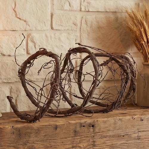 118" Bendable Artificial Grapevines Garland Tree Branches(M) | Flexible Fake Reptile Climb Plants Twigs Cherry Blossom Wall Hanging Wreath Tree Trunk Halloween Jungle Mantel Decoration - size: Medium