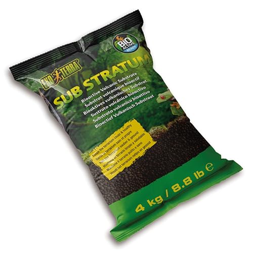 Exo Terra Sub Stratum, Bioactive Volcanic Substrate for Reptile Terrariums, Eliminates Odor, Offers Correct Moisture Levels 8.8 lb - size: 8.8 lb