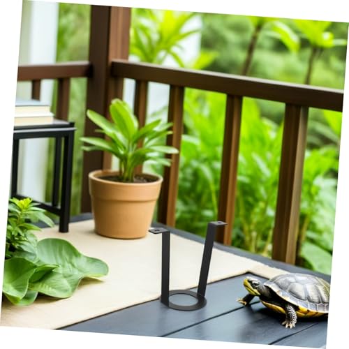 DOITOOL 2pcs Reptile Lamp Fixture Holder with U-Shaped Metal Bracket for Terrarium Lighting, Adjustable Heat Lamp Stand Compatible with Glass Enclosures for Lizards and Amphibians
