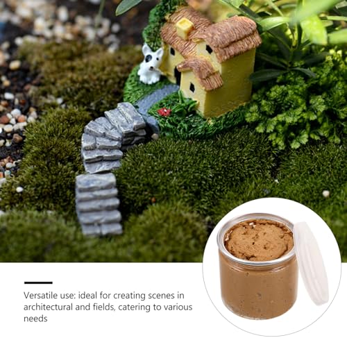 VILLCASE Terrain Shaping Clay Outdoor Dirt Mixture Landscape Foundation Material Terrain Basing Material Ground Cover Material Landscape Base Material Tiny Landscape Clay Mud Light Brown