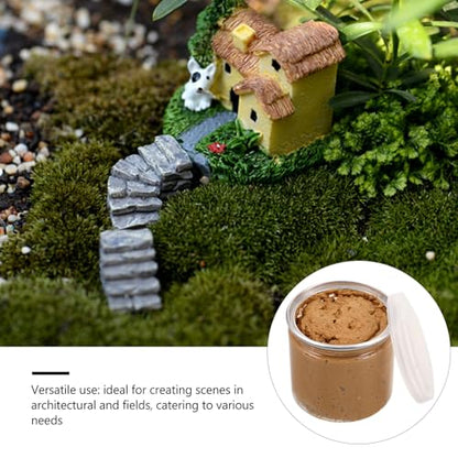VILLCASE Terrain Shaping Clay Outdoor Dirt Mixture Landscape Foundation Material Terrain Basing Material Ground Cover Material Landscape Base Material Tiny Landscape Clay Mud Light Brown