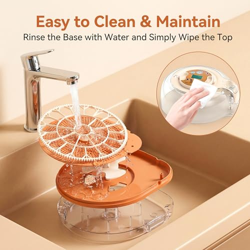 26-59 Egg Incubator with Automatic Egg Turning, Voice-Controlled Machine,Temperature & Humidity Control, Built-in Egg Candler, 360° View Clear Lid for Hatching Chicken Duck Quail Goose Eggs - color: Orange