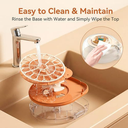26-59 Egg Incubator with Automatic Egg Turning, Voice-Controlled Machine,Temperature & Humidity Control, Built-in Egg Candler, 360° View Clear Lid for Hatching Chicken Duck Quail Goose Eggs - color: Orange
