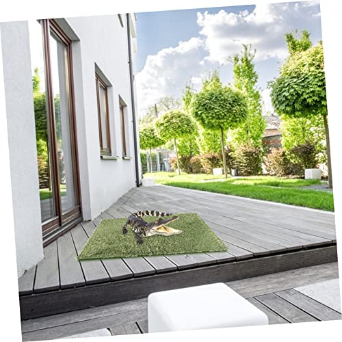 MERRYHAPY Turtle Snake Terrarium Liner 2pcs Moss Reptile Carpet Mat Reptile Bedding Reusable Washable