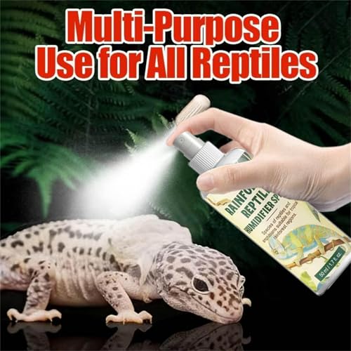 Reptile Hydration Mister, Compact Animal Humidify Spray, 50ml Fine Mist Bottle with Easy Trigger, Portable Terrarium Moisture Sprayer, Tropical Habitat Care Tool, Pet Enclosure for Gecko Chameleon