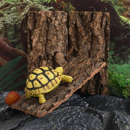 Ipetboom 3 Pcs Natural Cork Bark Terrarium Background 7.87X4.13X0.59In Reptile Tank Decor Aquarium Bark Wall Habitat for Gecko Lizard Tortoise Frog