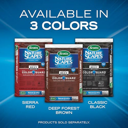 Scotts Nature Scapes Color Enhanced Mulch Deep Forest Brown, Bulk Pallet | Wood Shredded and Bagged, Brown Mulch for Landscaping, 1.5 cu. ft., 80-Bag Pallet