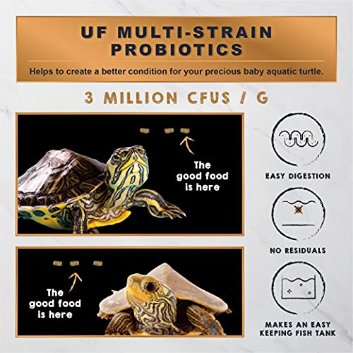 Ultra Fresh Floating Baby Turtle Food, All Natural Ingredients, Wild Sword Prawn, Calcium Vitamin D Enriched for Picky Aquatic Baby Turtles, Baby Turtle Nutri Stick 15 oz - size: 15 Ounce (Pack of 1)