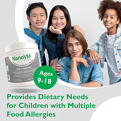 9-18 Years, Allergen-Free Kids Multivitamin, Unflavored Powdered Vitamins, Multivitamin Powder with 13 Vitamins & 13 Minerals, Low-Carbohydrate Vitamin Supplements, 275g - Solace Nutrition - style: 9-18