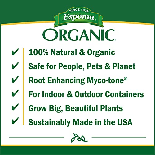 Espoma Organic Potting Soil Mix - All Natural Potting Mix for All Indoor & Outdoor Containers Including Herbs & Vegetables. for Organic Gardening, 4qt. Bag. Pack of 1