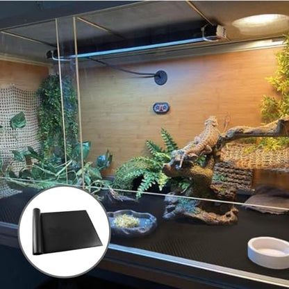 Reptile Terrarium Liner - Washable Non Slip Carpet Mat, Soft Texture Substrate Bedding for Lizards Snakes Gecko Enclosure Base | 36x18 Inch Easy Trim Flooring with Moisture Control for Habitat - color: XL
