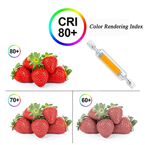 R7S LED Bulb J Type T3 Double Ended Light Bulbs (3 Pack) - 10W 78mm, Equivalent 100W Halogen, 3000K Warm White, 360 Beam Angle Landscape Light