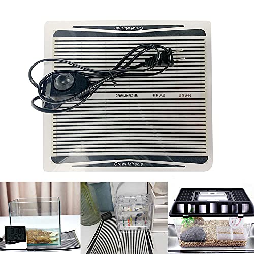 Reptile Heat Pad, Adjustable Temperature Control Lizard Terrarium Heating Mat for Small Animals Snake Turtle Bearded Dragon Gecko and Plant (5W) - size: 5W