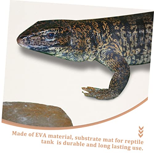 BESPORTBLE Reptile Carpet Mat Durable Eva Substrate for Bearded Dragon Leopard Gecko Tortoise and Snakes Easy Clean Non-Slip Design - color: White