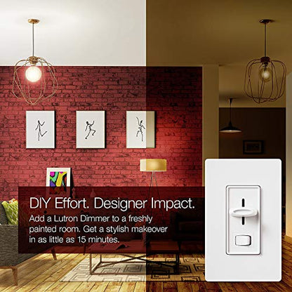 Lutron Skylark LED+ Dimmer Switch for Dimmable LED, Lutron Dimmer Switch For Halogen and Incandescent Bulbs, 150W/Single-Pole or 3-Way, SCL-153P-AL, Almond - color: Almond