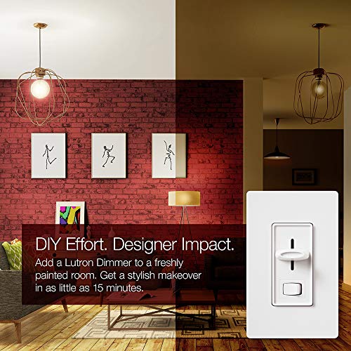 Lutron Skylark LED+ Dimmer Switch for Dimmable LED, Lutron Dimmer Switch For Halogen and Incandescent Bulbs, 150W/Single-Pole or 3-Way, SCL-153P-GR, Gray - color: Gray