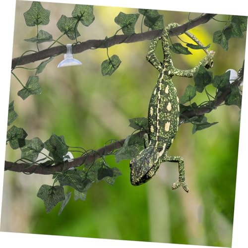 BESPORTBLE Flexible Fake Vine for Reptile Tank Decor Artificial Climbing Plant for Bearded Dragon Snake Gecko and Lizard Habitat 1 Set of Aquarium Vine Decoration Suction Cup