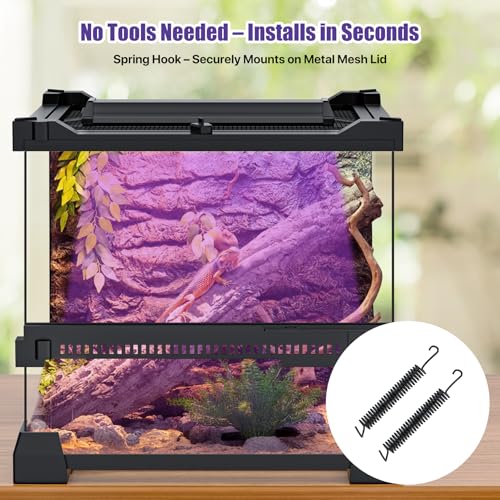 12 Inch LED Reptile Light Bar UVB 10.0, Ultra-Slim Aluminum UVA Basking Lamp with Timer & Dimmer, Even Light Output for Terrariums, Bearded Dragons and Turtles - size: 12 inches