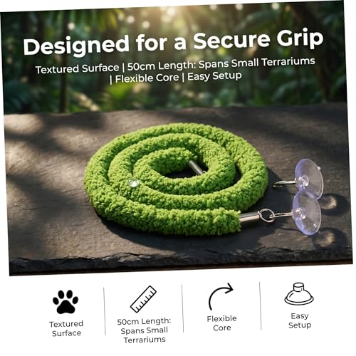 Reptile Climbing Vine Rope 50cm Flexible Artificial Vine for Terrarium Habitat Decor Jungle Scenery Climbing Accessory for Snakes and Lizards