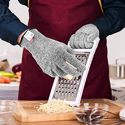 Cut Resistant Gloves Food Grade Level 5 Hand Protection,Kitchen Cut Gloves (X-Small) - size: X-Small
