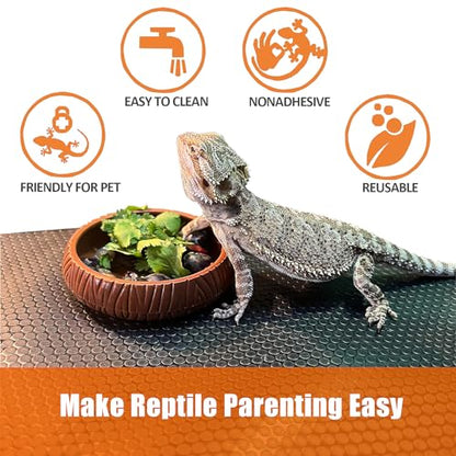 Bearded Dragon Tank Accessories, Reptile Terrarium Liner, Bearded Dragon Substrate Bedding for 120 Gallon Reptile Tank, 4x2x2 Reptile Enclosure
