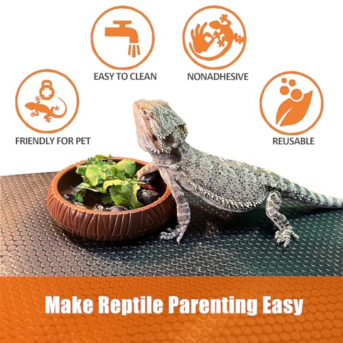 Bearded Dragon Tank Accessories, Reptile Terrarium Liner, Bearded Dragon Substrate Bedding for 40 Gallon 50 Gallon 75 Gallon Reptile Tank